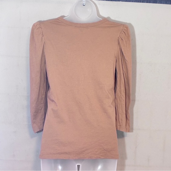 Tuckernuck Pomander Place Tan Vesty Puff Sleeve Top Small - Picture 9 of 13